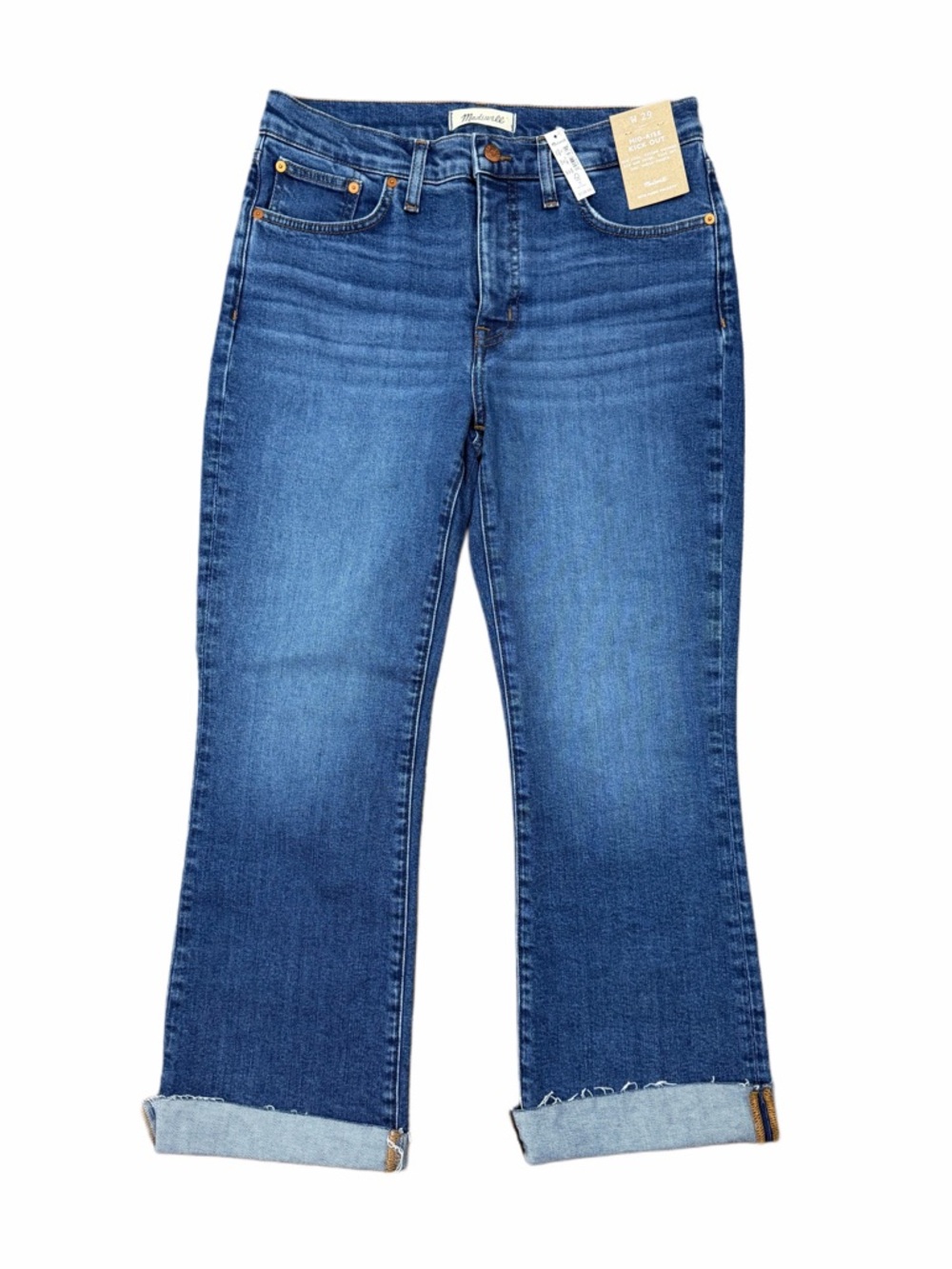 Madewell Mid-Rise Kick Out Jeans NWT Size 29 Cropped Flare Denim $138